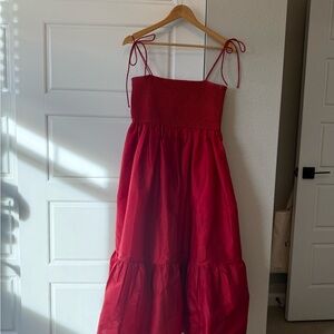 Red Holiday Sleeveless Maxi Dress